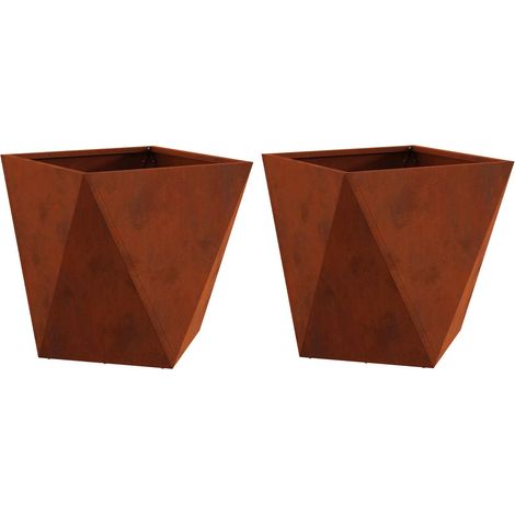 Maison Exclusive - Fioriera 2 pcs Ruggine 40 x 40 x 40 cm