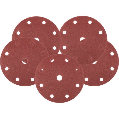 Disques de ponçage 150 mm, P120, lot de 5, avec 9 trous pour 04-721 (1/5)