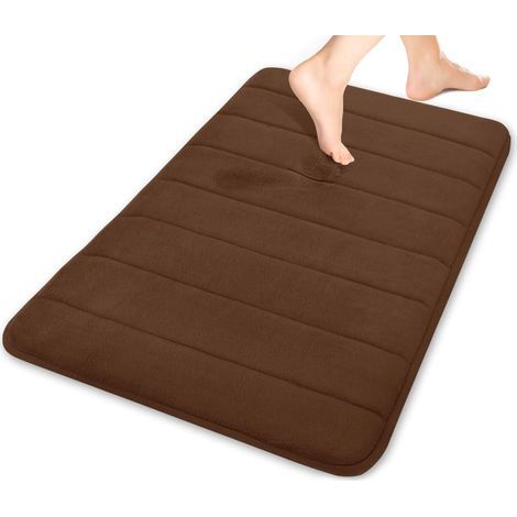 Tapis de bain en mousse à mémoire de forme 40 x 60 cm (marron)-
