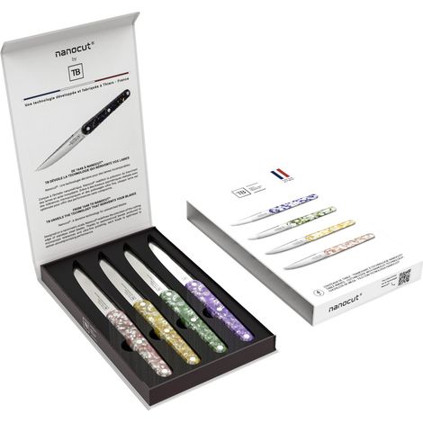 Tarrerias Bonjean - Coffret de 4 couteaux de table joseph nanocut multicolore (1/3)