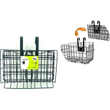TRADE SHOP - Cestino Portapacchi Anteriore Richiudibile Alluminio Per Bici Bicicletta Xc-2640 -