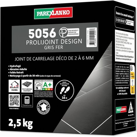 Joint de carrelage 2,5 Kg 5056 Prolijoint Design PAREXLANKO Gris Fer