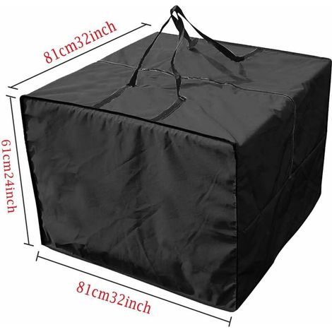 Cushion Storage Bag - Durable 210D Garden Cushion Storage Bag, Zippered Outdoor Cushion Storage Cover with Handles and 81 x 81 x 61cm Capacity (1/5)