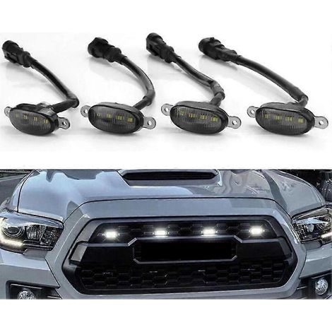 2024 4 pièces One For Four Fumée Coque Jaune Lumière Pour Grille Avant Style Raptor Jeep Grand Cherokee 2003-2021 (1/5)