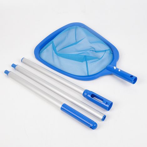Retino per skimmer da piscina, rete per la pulizia della piscina, maglia fine con asta lunga in alluminio, retino per skimmer profondo per piscine, spa, stagni, vasche idromassaggio/120 cm, asta rimov (1/5)