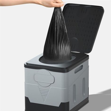 Toilettes Pliantes Portables pour Camping , Voiture Pliante, Toilettes D'Urgence, Toilettes Réutilisables pour Adultes et Enfants, Vert (1/2)