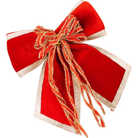 Morbido e vellutato ornamento a forma di papillon, decorazione - Rosso