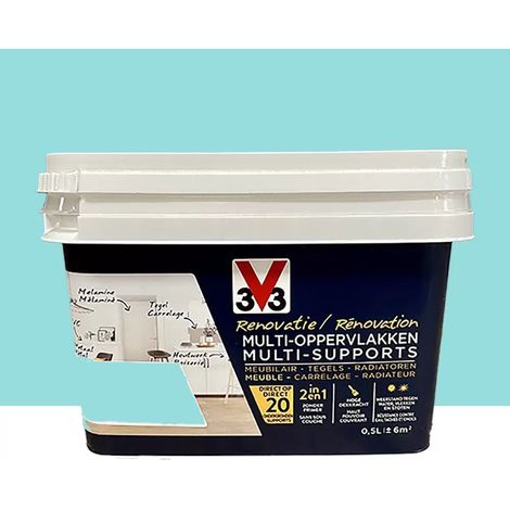 Peinture V33 Rénovation Multi-Supports Bleu nordique 0,5 L (1/2)