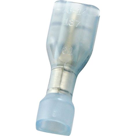 Cosse faston RS PRO, 16 14 AWG, Isolé, Bleu ( Prix pour Sachet de 100 )