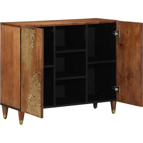 Maison Exclusive - Credenza Marrone 90 x 33 x 75 cm Legno di mango massello (1/5)