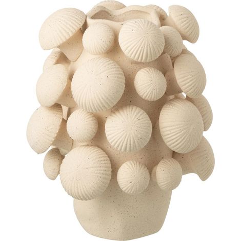 Vase Champignon en Argile "Fungi" 32cm Beige (1/3)