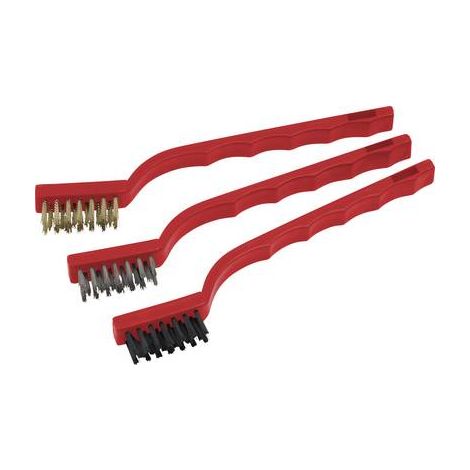 BROSSE MÉTALLIQUE LAITON, ACIER, NYLON® 3 PIÈCES MEISTER WERKZEUGE 800082 1 SET (1/2)