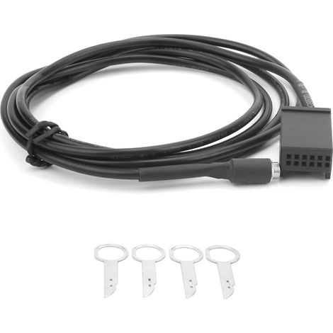 Adaptateur de câble auxiliaire Audio de voiture via appareils compatibles Bluetooth avec 4 broches Radio de retrait, adapté pour FORD FIESTA FOCUS 6000 CD (1/5)