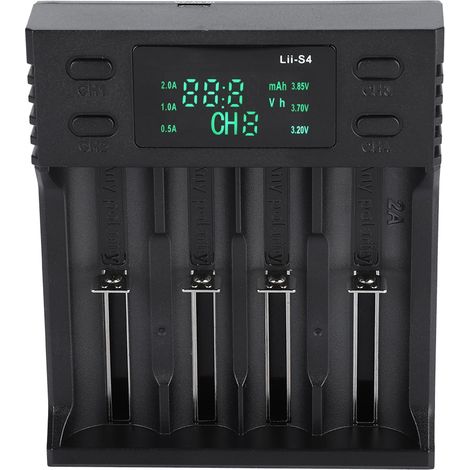 Chargeur de batterie intelligent LiitoKala Lii S4 DC 5V2A à quatre emplacements avec indicateur de charge (1/5)
