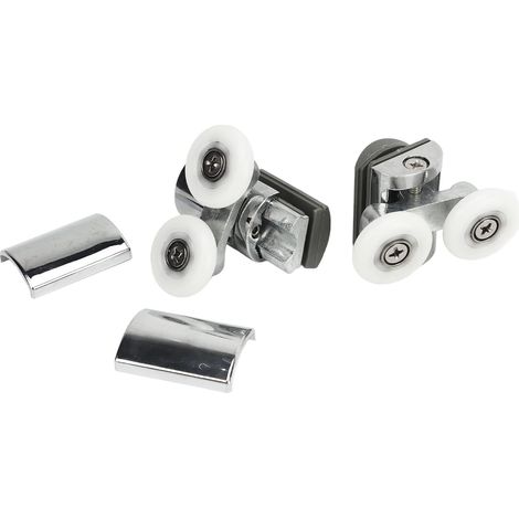 Kit de roulettes porte coulissante poulie 23 mm meuble salle bain (1/4)