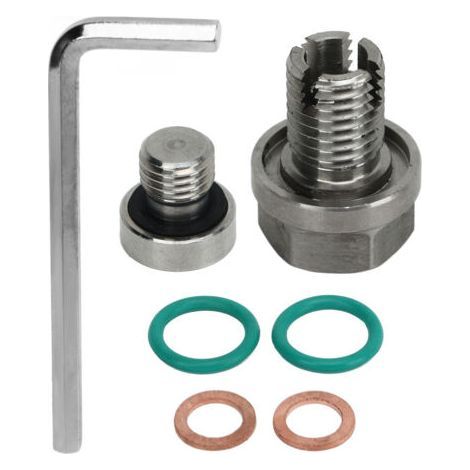 Ölablassschraube aus Edelstahl – Reparaturset für Ölwannengewinde – M14,1-1,5x15 mm O-Ring – Inklusive Innensechskantschlüssel (1/5)