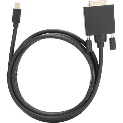 Câble Mini DisplayPort vers DVI 1,8m, Adaptateur 4K 1080P, Cuivre ABS, 5,9 Pieds