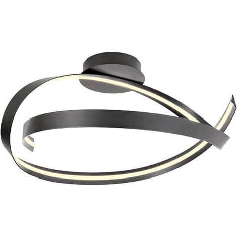 Plafoniera led redo group impuls 01-3612 01-3614 2380lm 3000k lampada soffitto moderna dimmerabile, finitura metallo nero