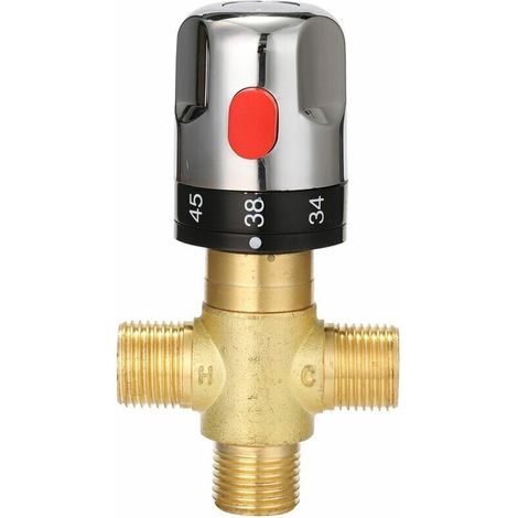 Rubinetto miscelatore termostatico regolabile per bagno, miscelatore in ottone, valvola di controllo della temperatura di miscelazione acqua calda/fredda - Tipo 3