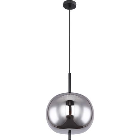 Globo - lámpara colgante - Blacky - negro - vidrio vidrio ahumado (1/5)