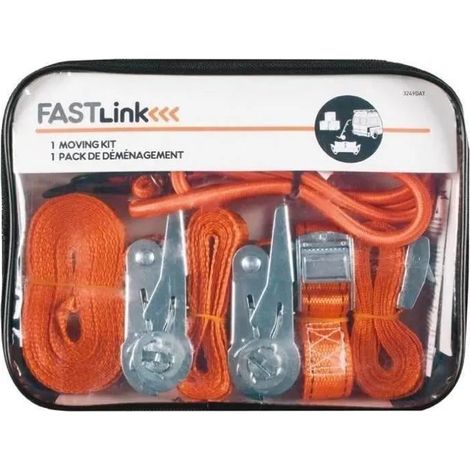 FastLink Set Elastische Schnüre Orange 9 Teile