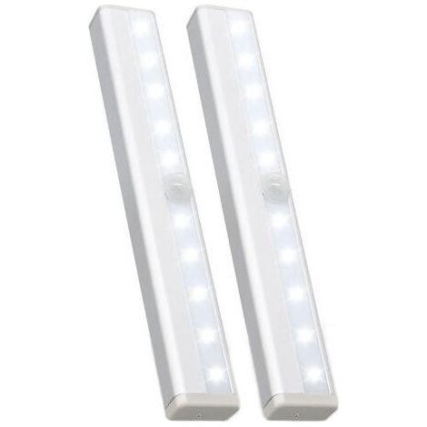 Pack de 2 lampes LED sans fil – Détecteur de mouvement – 150LM – Couleur lumière 6000K – Installation sans outils avec ruban adhésif magnétique (1/5)