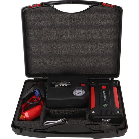 Batterie de démarrage portable 1600A crête 12000mAh 12V Booster de batterie auto avec lampe LED et port USB (1/5)
