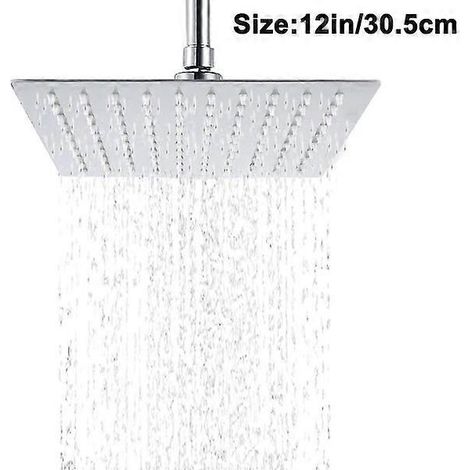 Pommeau de douche encastrable rond/carré Bran Rain Shower en acier inoxydable