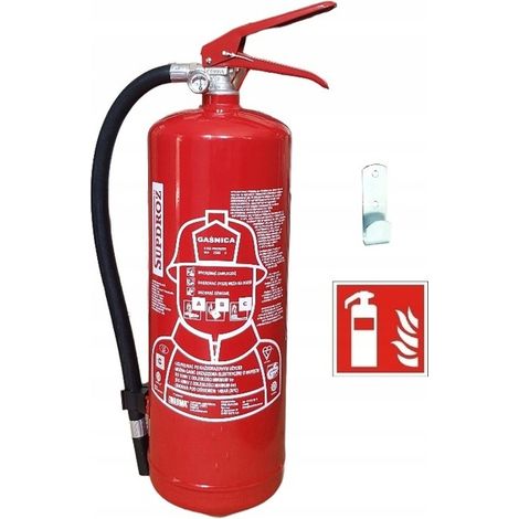 Mobiak GP6x 6kg ABC-Pulverfeuerlöscher + Aufhänger + ADR-Schild