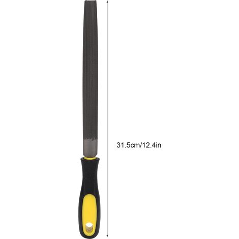 Fraise à Dents Moyennes Demi-Rond 200mm pour Métal avec Manche Outil de Finition -KZQ (1/5)