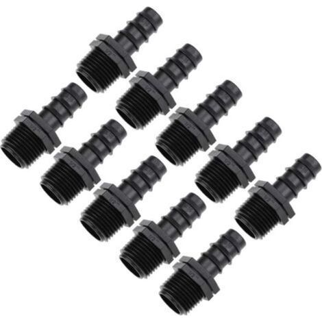 [Pack 10] Drip Link Ø 16mm x 1/2\" for Drip Irrigation - Essential Watering Accessory for an Efficient Watering Installation - Male Adapters/Fittings for (1/5)