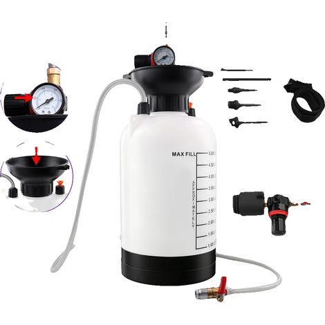 Pompa dell'olio per trasmissioni, capacità 5 litri, compatibile con sistemi manuali e automatici, trasferimento fluido efficiente, adattatori multipli inclusi, materiale resistente all'olio di lunga d (1/5)