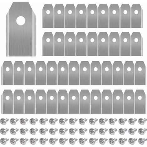 45 lames en titane pour toutes les tondeuses robotisées Husqvarn/Automower/Yardforce/Gardena (3g-0.75 mm) avec 45 vis. lames de rechange pour les modèles 105. 310. 315. 320. 420. 430x. r40i (1/5)