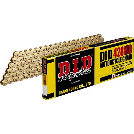 Cadena abierta DID G&G428HD/128 con cierre oro/oro