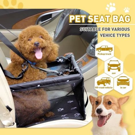 Tapis de voyage pour petit chien, porte-bébé, ventilerande & tvättbar, hopfällbar hundkorg, 40 x 32 x 24 cm