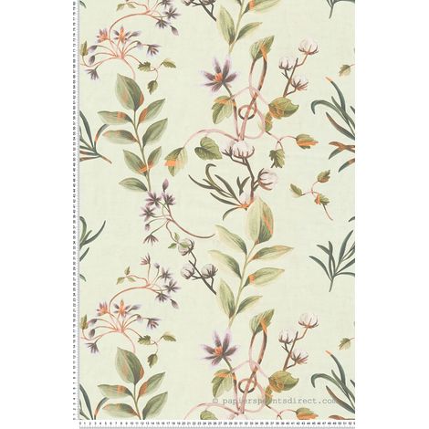 Papier peint Fleur Vert Anna D'Andrea A.S. Création (1/5)