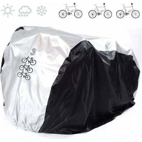 Telo copribici per esterni con protezione UV, antipolvere, impermeabile e antipioggia per bici da strada, scooter e mountain bike (per 3 biciclette) (1/3)