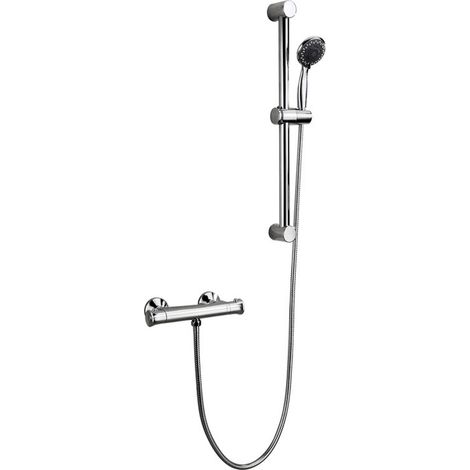 Signature Pure Low Pressure Thermostatic Bar Mixer Shower with Shower Kit - Chrome (1/2)