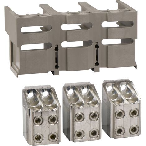 3 bornes + cache-bornes pour 4 câbles 240  - mm²  1250 A - 33640