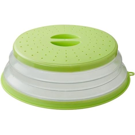 Protection anti-éclaboussures pour micro-ondes avec évent pour aliments, gadget anti-éclaboussures, pour fruits et légumes, couvercle pour assiette à micro-ondes, compatible lave-vaisselle (jaune) (1/5)