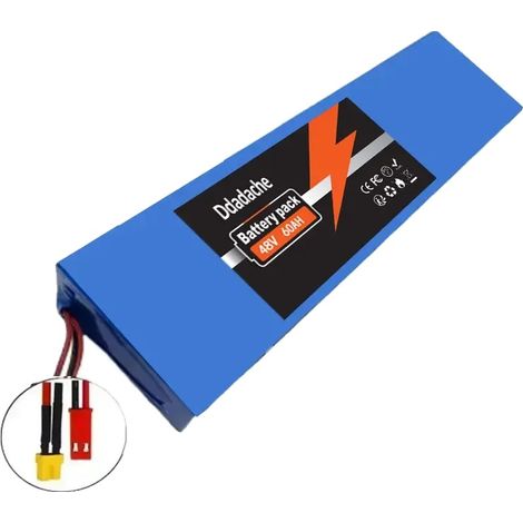Batterie, capacité de 60Ah, compatible avec les véhicules personnels électriques, XT30-JST, 48V-a (1/2)