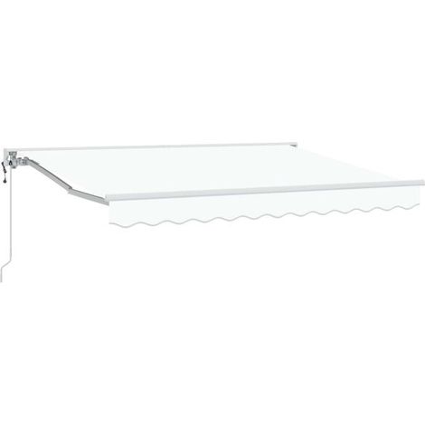 Store banne électrique rétractable, blanc, 3 x 2,5 mètres (1/5)
