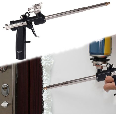 Foam Gun, Polyurethane Foam Spray Gun, Spray Foam Gun, Caulking Gun (Black) (1/5)