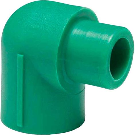 GOMITO A 90° MASCHIO/FEMMINA IN PPR VERDE PN25 Ø20x20 mm