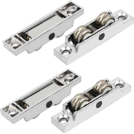 59mmx13mmx13mm Zinklegierung Double Schiebeflügelscheibe Riemenscheibe 4 pièces
