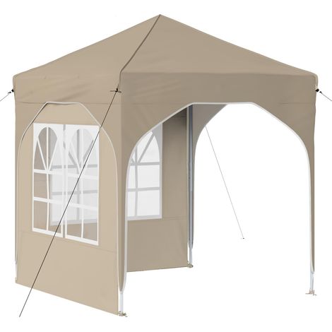 Pop-up Partyzelt 192 x 192 x 245 cm Creme vidaXL (1/5)