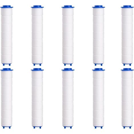 Shower Head Filter (95mm)，10 Pcs PP Cotton Shower Filter Anti-limescale Removable for Shower Head