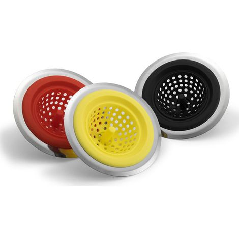 Tapones de silicona para desagüe de fregadero de cocina, coladores, filtro de alcantarillado para cabello, tapón de desagüe de baño, tapón de desagüe de piso de fregadero, accesorio de cocina (1/5)