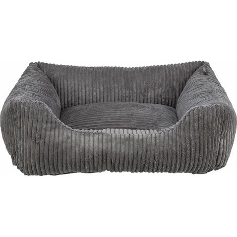 Vital Bett Jonna, Cordplüsch eckig 60 x 50 cm, dunkelgrau