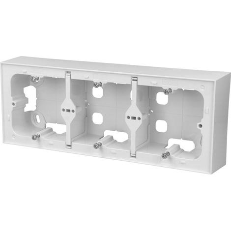Boitier saillie triple Quadro 45 & Logus 90 Efapel blanc (1/2)